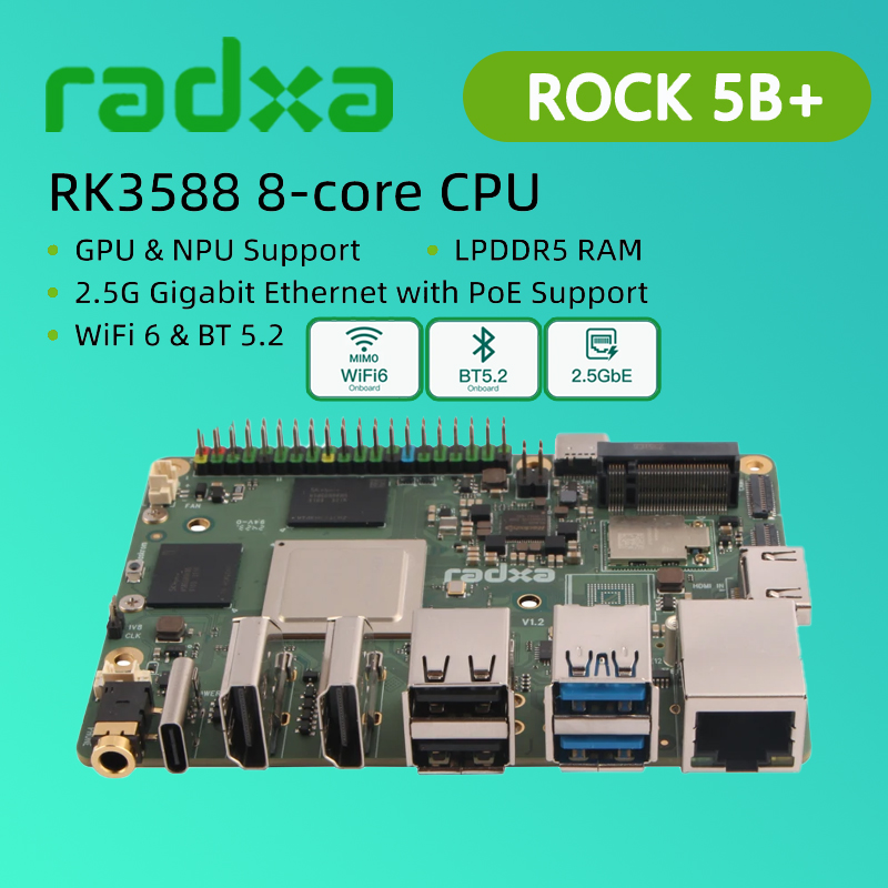 Radxa ROCK 5B+ Rockchip RK3588 - Radxa Rock 5B 16Gb recension och pris