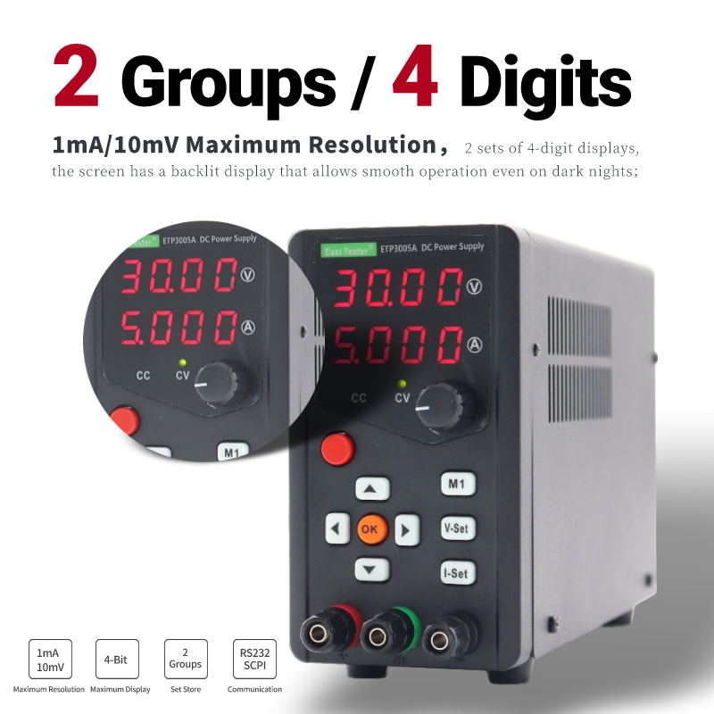 ETP6005A high efficiency singl - Programmable Dc Power Supply 60V 5A recension och pris